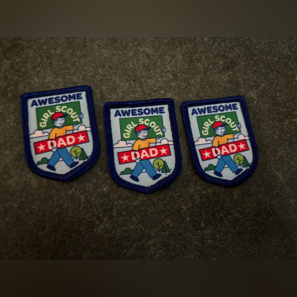 Awesome Girl Scout dad patches. 3 included. NWOT.